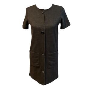 Zara Tweed Mini Dress Black Size Small